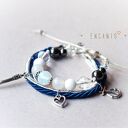 Ocean Cruise - bransoletki handmade z opalem, jadeitem i kotwicą