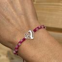 Łapa / Łapka w sercu bransoletka, srebro 925