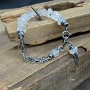 Diament Herkimer - bransoletka 07 - srebro oksydowane 925