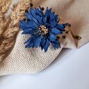 Bransoletka z chabrami - niebieskie kwiaty handmade