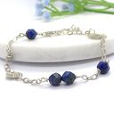 Bransoletka srebrna z lapisem lazuli