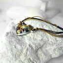 BRANSOLETKA RĘCZNIE WYKONANA " AMBER HEART"