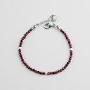 Bransoletki z kamieni granat spinel i srebro