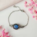 Bransoletka Labradoryt - stal chirurgiczna i wire wrapping (regulowana)