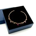 Miedziana bransoleta mankietowa z agatami