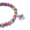 Mosaic Purple - bransoletka z jaspisu cesarskiego w stylu mozaiki