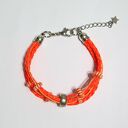 Bransoletka - Neonowa pomarańcza - rzemienie