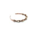 Miedziana bransoleta mankietowa z cytrynem - cuff wire wrapping