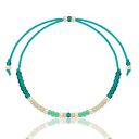 Bransoletka Minimal - Autumn Bootle Green - srebrna