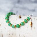 Regulowana bransoletka z agatem zielonym