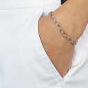 Bransoletka srebrna - ciemny łańcuszek