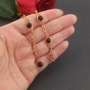 Bransoletka miedziana z onyks - wire wrapping dla kobiet 