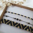 Komplet bransoletek z turmalinem - delikatna biżuteria handmade (3 szt.)