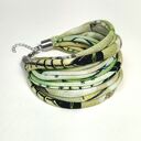 Bransoletka ze sznurka boho bawełniana eko szeroka Oliwki