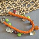 Pomarańczowa bransoletka boho Frida - uniwersalna