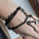 Boho bransoletka na palce z frędzlami - uniwersalna duża