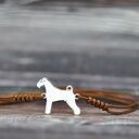 Airedale terrier - bransoletka z psem, srebro 925