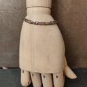 Surowa srebrna bransoletka z andaluzytem