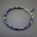 Bransoletka z lapis lazuli z przekładkami