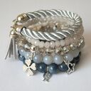 Bransoleta crystal Swarovski beads&clover