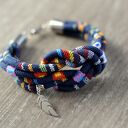 bransoletka boho gipsy knot with feather
