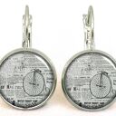 Gazeta - bransoletka vintage z powiększającym szkiełkiem (handmade)
