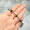 Bransoletka chainmaille Tygrysie Oko ze stali szlachetnej - regulowana