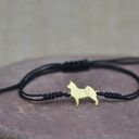 Akita amerykańska - bransoletka, srebro 925 pozłacane