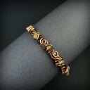 Miedziana bransoleta mankietowa z cytrynem - cuff wire wrapping
