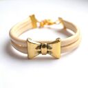 Bransoleta beige bow