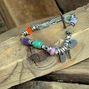 Karneol, tanzanit - bransoletka