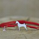 Basenji - bransoletka z psem, srebro 925