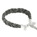 bransoletki ręcznie robione braid grey & silver