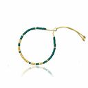Bransoletka Minimal - Bootle Green and Gold