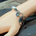 Białe perły XL - bransoletka 021