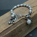 Srebrne perły - bransoletka 026