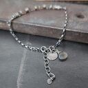 Labradoryt. Delikatna srebrna bransoletka