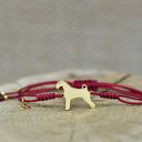 Airedale terrier - bransoletka z psem, srebro 925 pozłacane