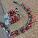 Bransoletka - karneol na łańcuszku