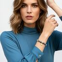 Bransoletka z naturalnych pereł Midnight Charm z zawieszką Iskierka