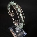 Delikatna bransoletka "Silver Chrysolite" z kryształków Preciosa i koralików Miyuki Delica