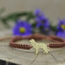 Polski Spaniel myśliwski - bransoletka z psem, srebro 925 pozłacane