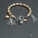 Szampańskie perły - bransoletka 025