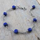 Sześciany lapis lazuli - bransoletka