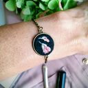 Bransoletka haftowana Magnolie wieczorową porą