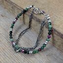 Bransoletka - zoisyt z łańcuszkami