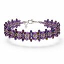 Bransoletka Beaded Choker „Fioletowa Symfonia” - Rękodzieło