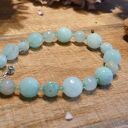 Bransoletka handmade z jadeitu i awenturynu