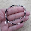 Pastelowa bransoletka z gwiazdką - ręczne wykonanie w technice chainmaille