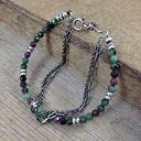 Bransoletka - zoisyt z łańcuszkami